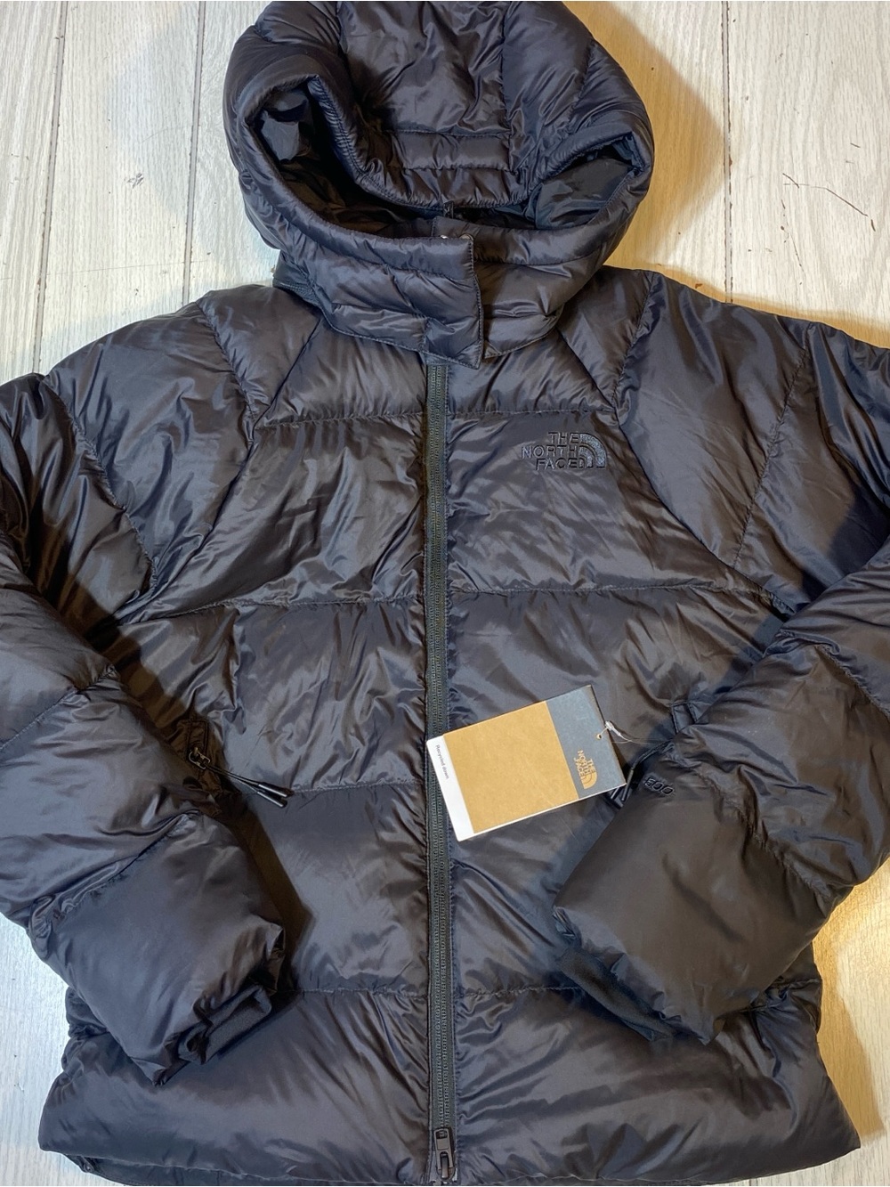 The North Face Women's Hooded Down Puffer Jacket Black Size XS NWT 600 Fill